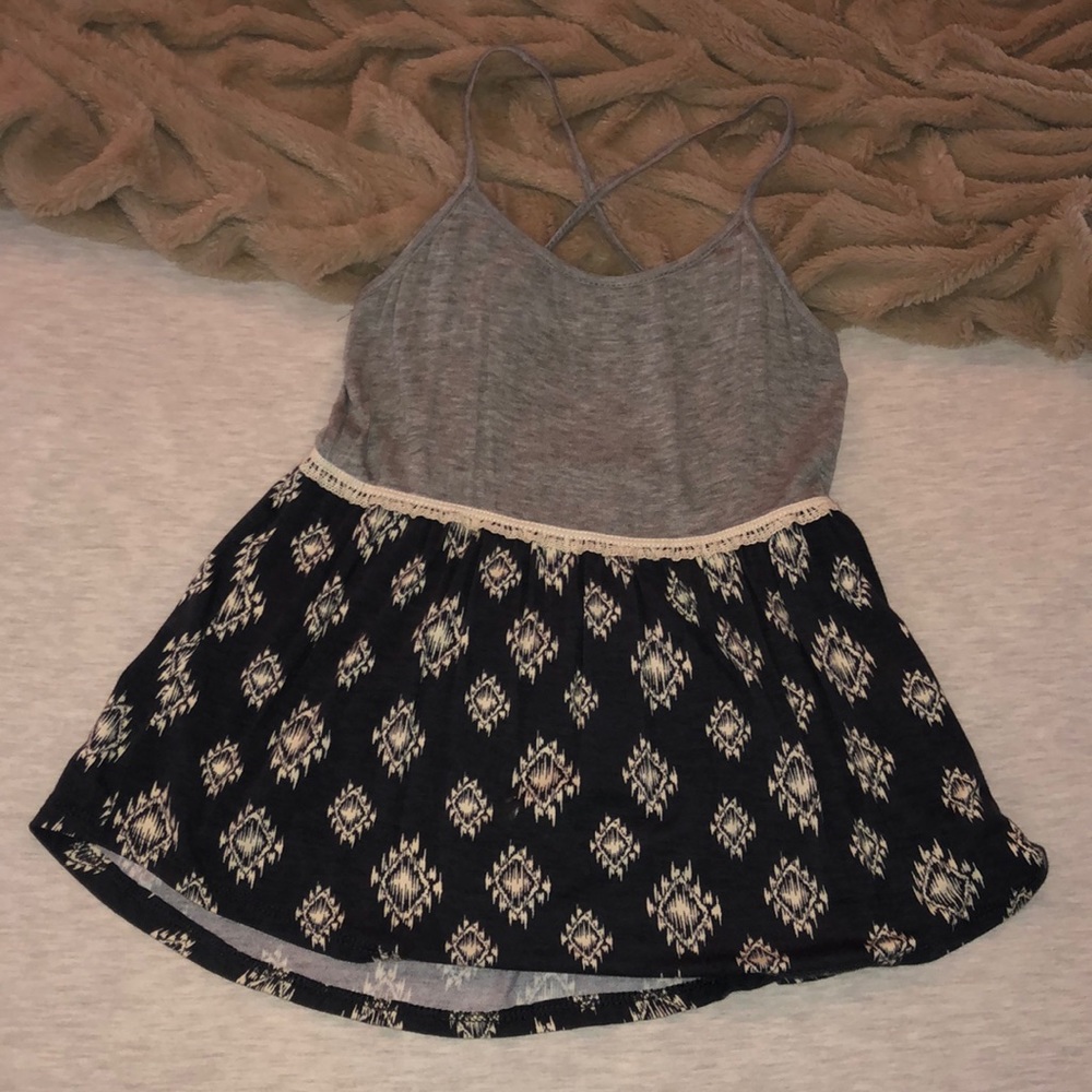 Grey/dark blue tank top